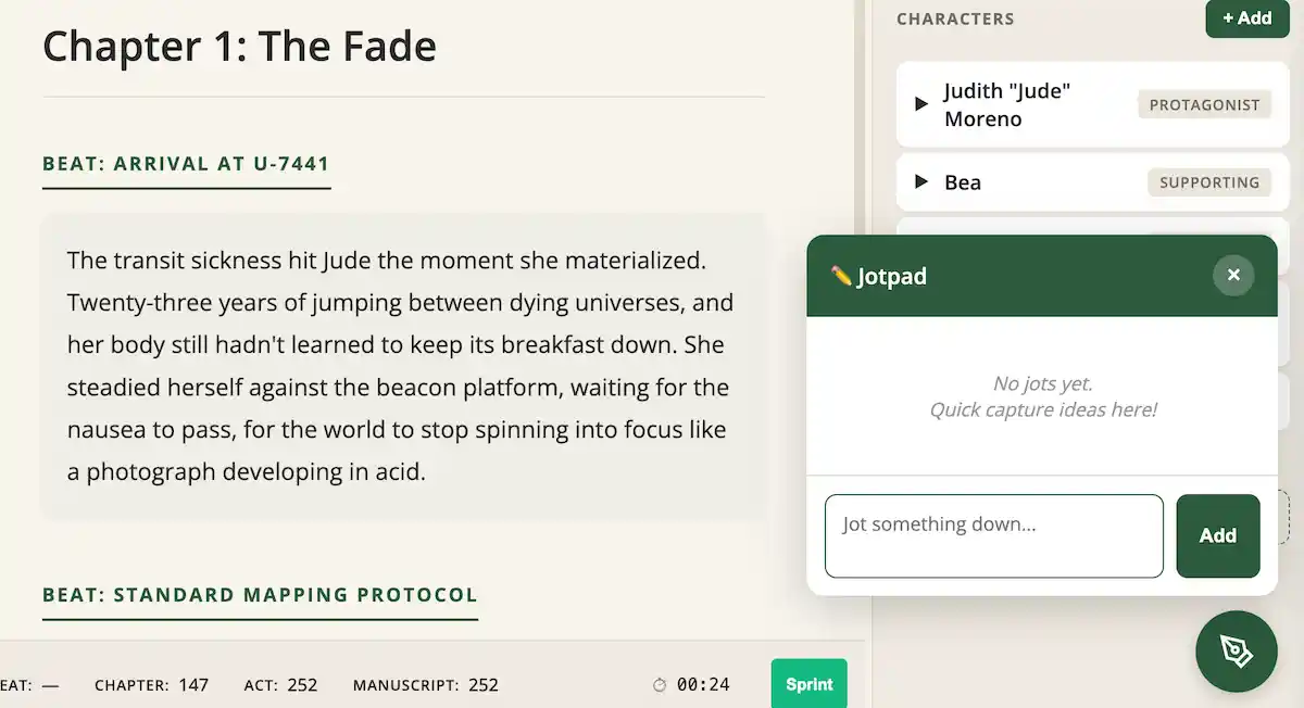 Jotpad quick capture feature