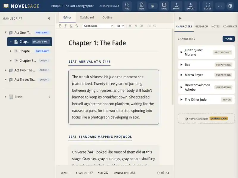 NovelSage Editor